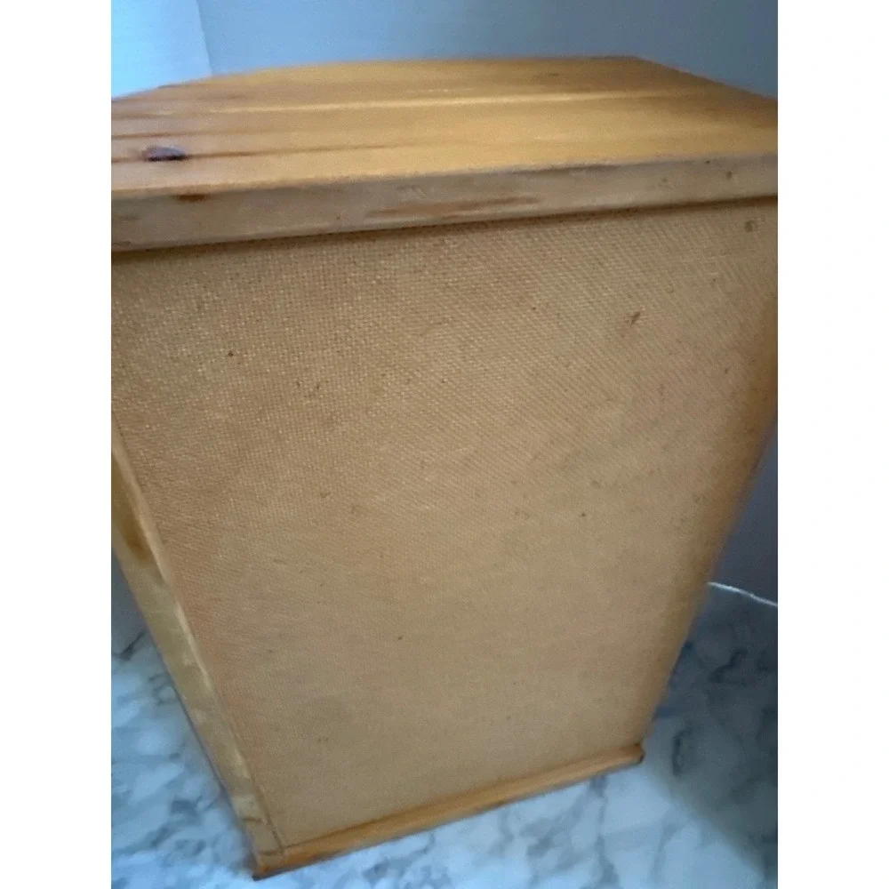 Vintage IKEA Pine Wood Roll Top Bread Box Made in Sweden 669.143.00 Natural